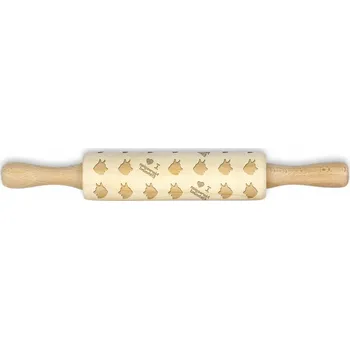 Malířský váleček Elkhund, norský šedý elghund – malý váleček s motivy psa, váleček na tetování