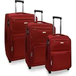 AVANCEA Sada textilních cestovních kufrů GP4725 červená 2W S,M,L
