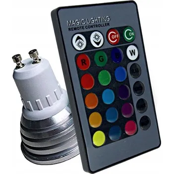 Žárovka GU10 LED žárovka RGB Decorya 16 barev s dálkovým ovládáním