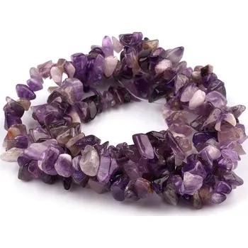 Drahý kámen Minerální zlomky Ametyst na silonu Varianta: 3 ametyst, Balení: 1 šňůra