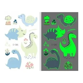 Odstranitelné tetování Smyvatelné tetování pro děti SVÍTÍCÍ DINOSAUŘI I085