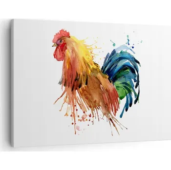 Obraz Obraz na plátně do obýváku ložnice 70x50 kohout foto obrazy na zeď