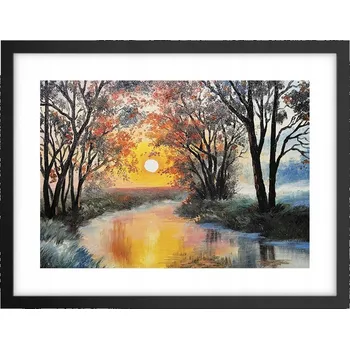 Obraz Obraz plakát v černém rámu do obýváku 40x30 krajina foto na zeď