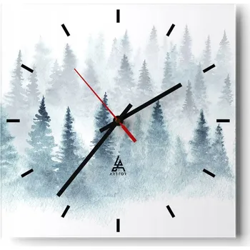 Hodiny Velké nástěnné hodiny 40x40 Krajina Skleněné hodiny Tiché