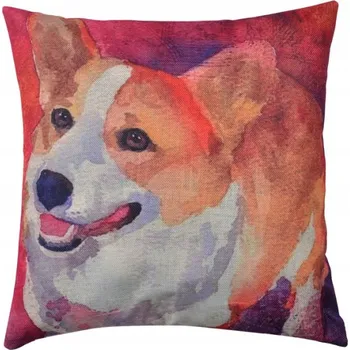 Povlak na dekorativní polštářek Povlak na polštář s motivem psa s rohy - 43x43 cm