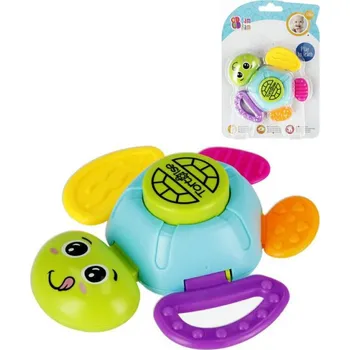 Bam Bam Baby Želva 12cm chrastítko a kousátko pro miminko plast