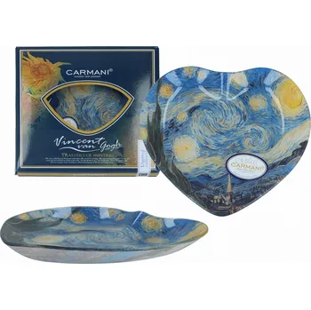 Obraz Dekorativní talíř srdce - V. van Gogh, Hvězdná noc (CARMANI)