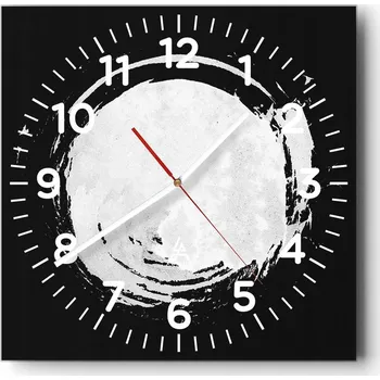 Hodiny Nástěnné hodiny do obýváku 40x40 Kruh Tiché hodiny na skle Stylové Tiché