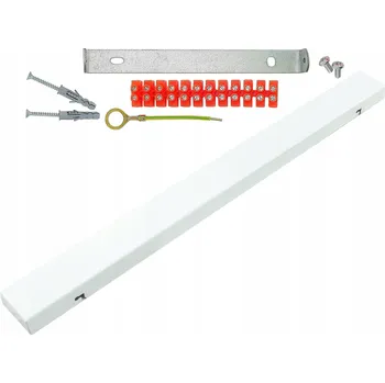 Bílá matná rozeta 60 cm dlouhá lišta pro lustr stropní krytka lampa DIY pavouk LOFT