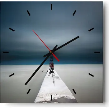 Hodiny Velké nástěnné hodiny 40x40 Abstrakce Skleněné tiché hodiny