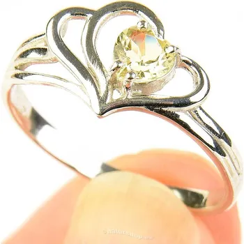 Prsten Prsten brazilit srdce Ag 925/1000 + Rh