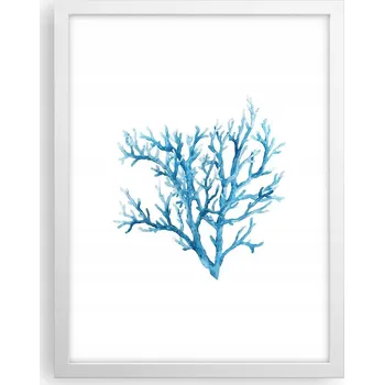 Obraz Obraz plakát v bílém rámu do obýváku 30x40 korál plakáty na zeď