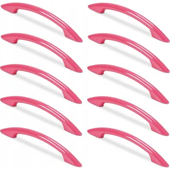 Nábytková úchytka klasická růžová lesklá 14,5 x 1 x 2,3 cm