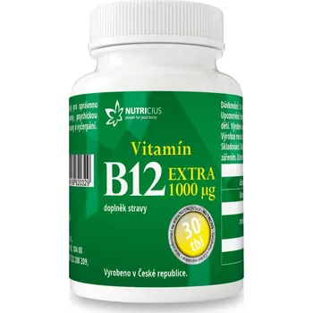 Doplněk stravy NUTRICIUS Vitamín B12 EXTRA 1000 mcg Balení: 90 tablet