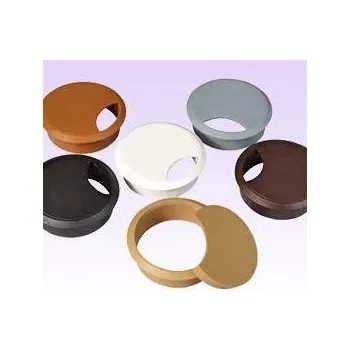 Nábytkové kování průchodka 3-dílná - komplet (60mm) bílá