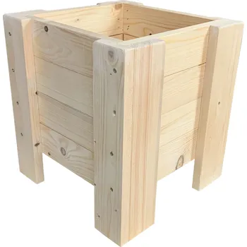 Truhlík Čtvercový dřevěný truhlík 33 cm - borovice