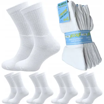 Pánské ponožky Ponožky pánské bavlněné pracovní bílé 43-46 5 párů