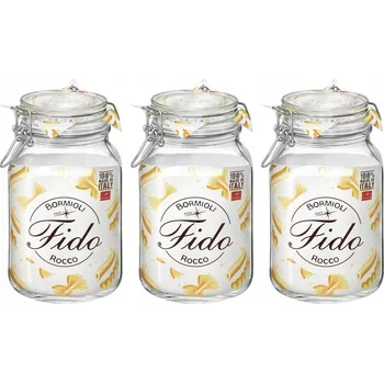 Dóza na potraviny HERMETICKÁ ZAVAŘOVACÍ SKLENICE NA POTRAVINY 3 x 2 L BORMIOLI