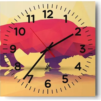 Hodiny Kuchyňské nástěnné hodiny 30x30 Zvířata Skleněné hodiny do obýváku Moderní Tiché