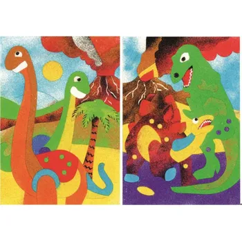 kreativní sada Pískové malování kreativní 2 obrázky DINOSAURI