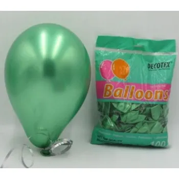 Balónek Metalické balónky zelené 10" (~25,4 cm) 100 ks
