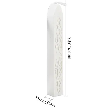 Pečeť Pečetní vosk s knotem, BÍLÉ, 90x11x11 mm, 1 kus