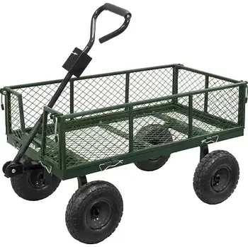 DEDRA zahradní vozík se sítí 96*50*80cm, 100l, nosnost 90kg, sklopné bočnice, N1011