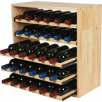 Stojan na víno Regál na víno RW61-W5 borovice