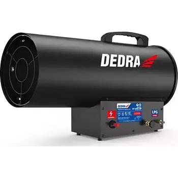 Průmyslové topidlo DEDRA ohřívač plynový 17-50kW, spotřeba 1,2-3,5kg/h, proud vzduchu 900-1000m3/h, DED9947