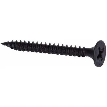Šroub vrut do sádrokartonu 3,5*35mm dvouchodý závit, černý fosfát