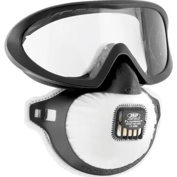 Plynová maska JSP FILTERSPEC PRO kombinované uzavřené brýle s respirátorem FFP2 s ventilkem 0701010099999