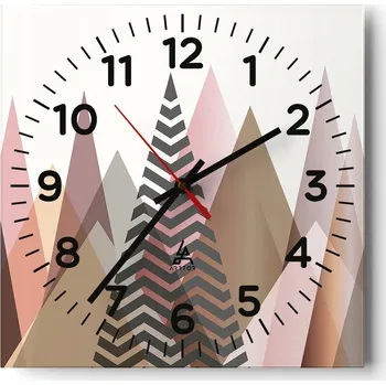 Hodiny Nástěnné hodiny do obýváku 40x40 Abstrakce Tiché hodiny Skleněné hodiny Bez hlučnosti