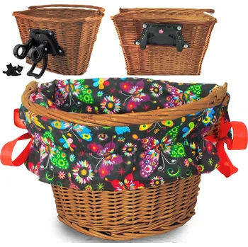 Košík na láhev Přední košík na kolo Reverse proutěný hnědý 5 l nosnost 20 kg montáž click