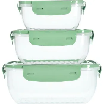 Dóza na potraviny Excellent Dóza na potraviny sada 3 ks světle zelená