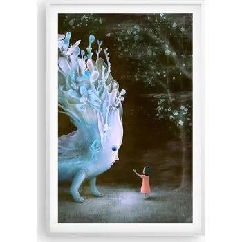 Obraz Obraz plakát v bílém rámu do obýváku 61x91 abstrakce plakáty na zeď