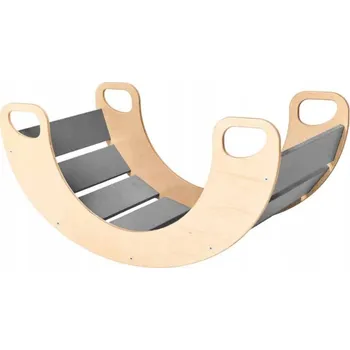 Dětská houpačka Houpačka dřevěná pro děti Montessori šedá