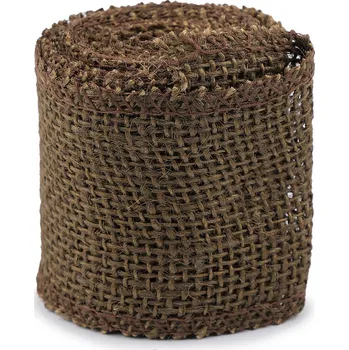 Stuha Jutová stuha přírodní šíře 60 mm Varianta: 11 hnědá tmavá, Balení: 12 ks