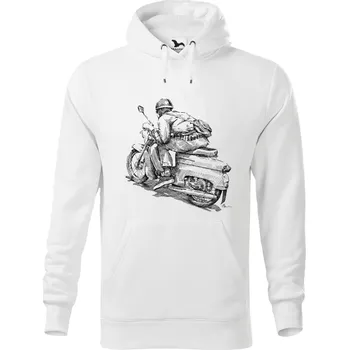 Dámská mikina Mikina - Jawa 50 Barva: Bílá (00), Velikost: XXL, Střih: Pánské