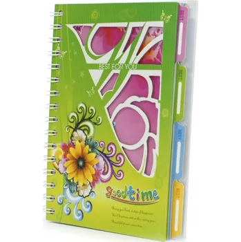 Sešit NOTES KOLEČKOVÝ Sešit KVĚTY MINI DENÍK A5