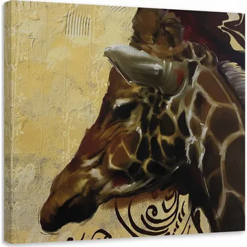 Obraz OBRAZ DO OBÝVÁKU HLAVA HRDÉ ŽIRAFY 30x30