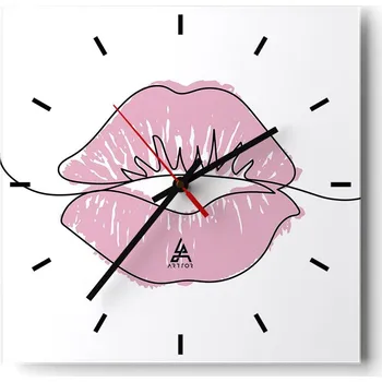 Hodiny Velké nástěnné hodiny na zeď 40x40 Grafika Skleněné hodiny Čtvercové Tiché