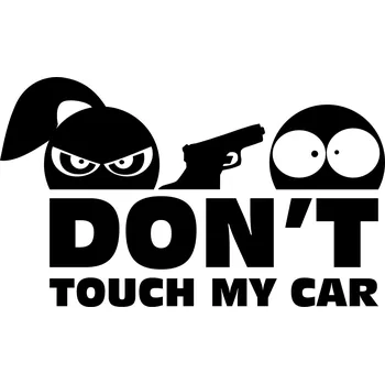 Samolepicí dekorace na vozidlo NÁLEPKA na auto MOTIV Don't Touch My Car 15x9 cm