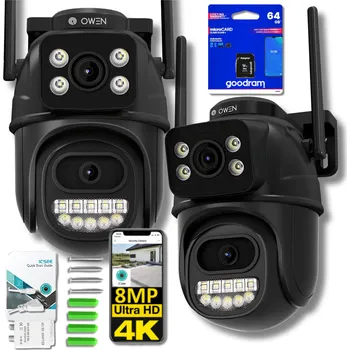 IP kamera EXTERNÍ DVOJITÁ KAMERA OTOČNÁ WIFI IP ICSEE ZOOM DVA OBJEKTIVY 8MP HD