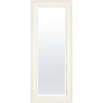 Zrcadlo Zrcadlo nástěnné obdélníkové rám dřevo 640 x 1540 mm bílý rám
