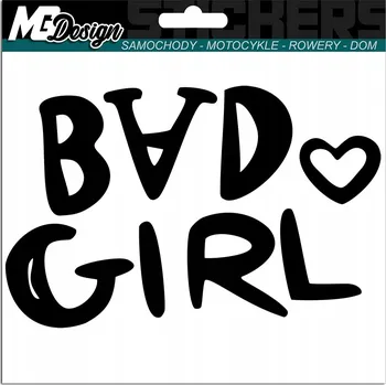 Samolepicí dekorace na vozidlo NÁLEPKA na auto BAD GIRL ZLÁ HOLKA 15x9