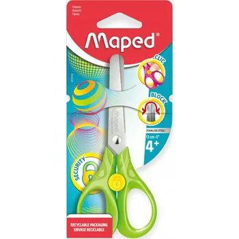 Nůžky Maped security 13 cm zelené, blistr 7...