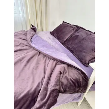 Povlečení Teplé 4dílné povlečení s prostěradlem 160x200 a polštáře 50x70 z plyše