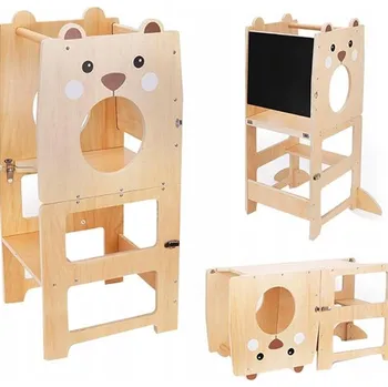 Jídelní židlička KUCHYŇSKÁ ŽIDLIČKA PRO DĚTI 4V1 KITCHEN HELPER OD DIANAUCZY - MNOHO FUNKCÍ