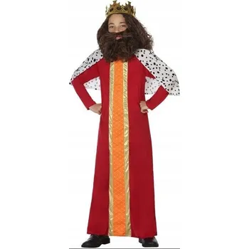 Karnevalový kostým Kostým pro děti \"Tři Králové - Baltazar Deluxe\" vel. 134-140 cm fialová