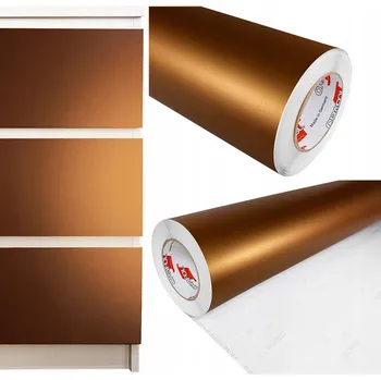 Tapeta Samolepicí Fólie na Nábytek Měděná Matná Fólie PVC Role 100 cm x 900 cm